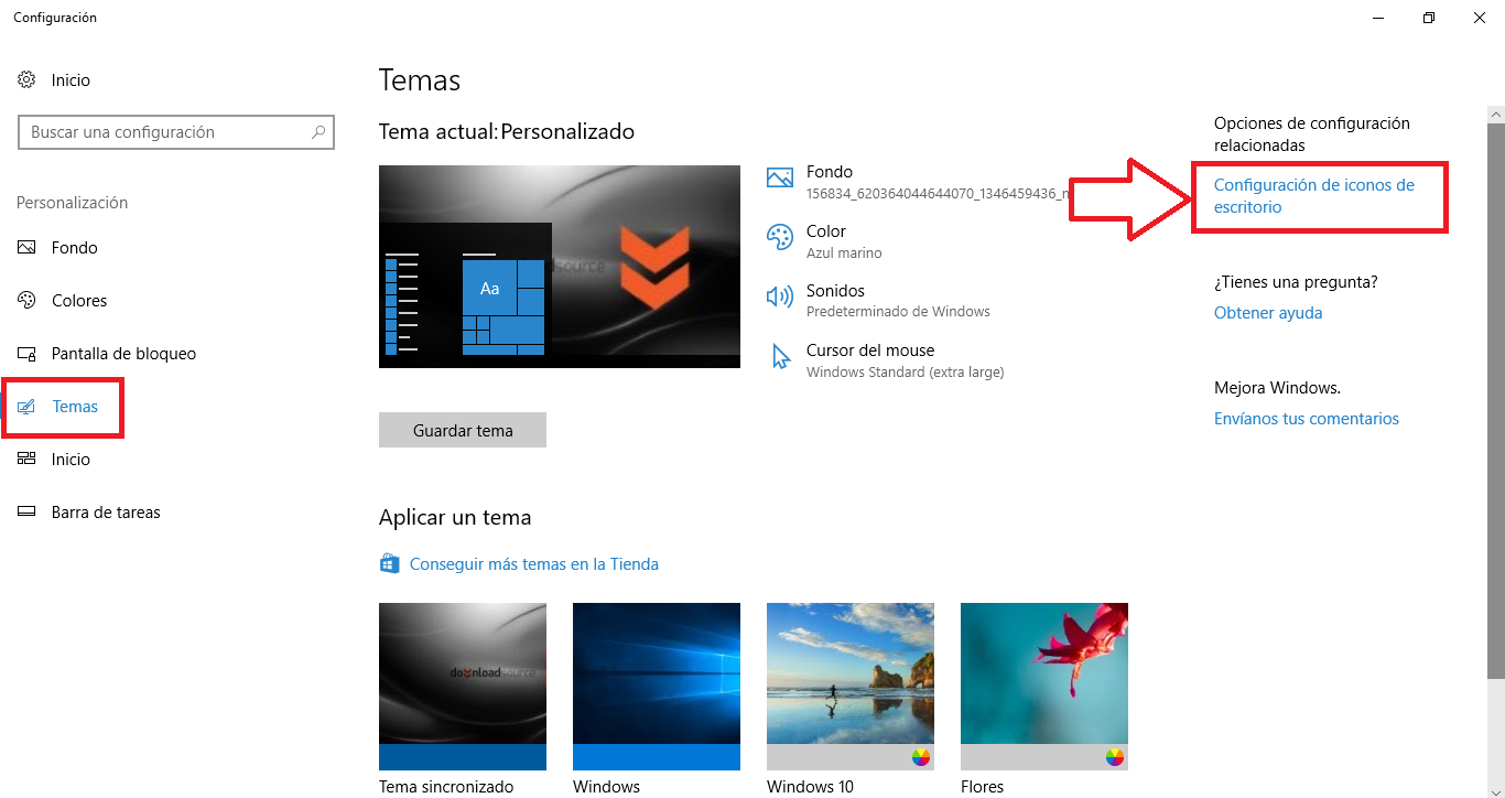 Cómo cambiar los iconos del escritorio en Windows 10 sin programas